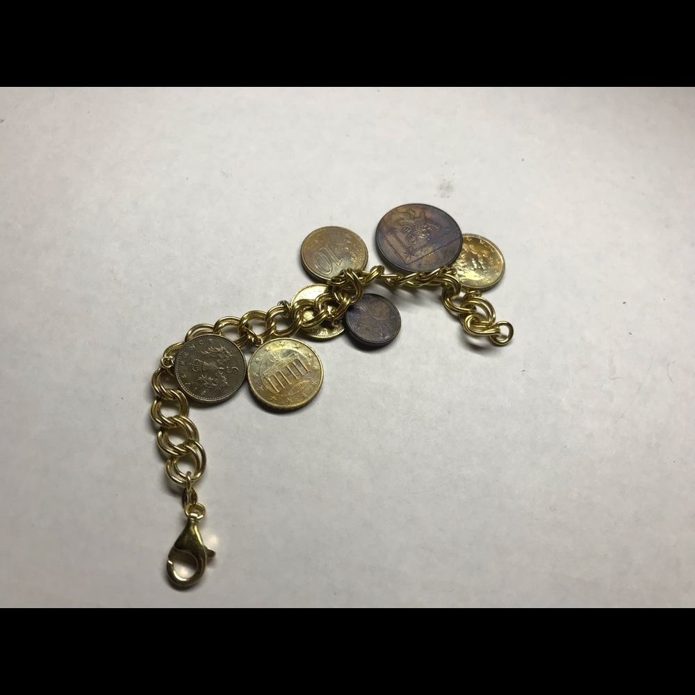 European coin bracelet. 7 inches